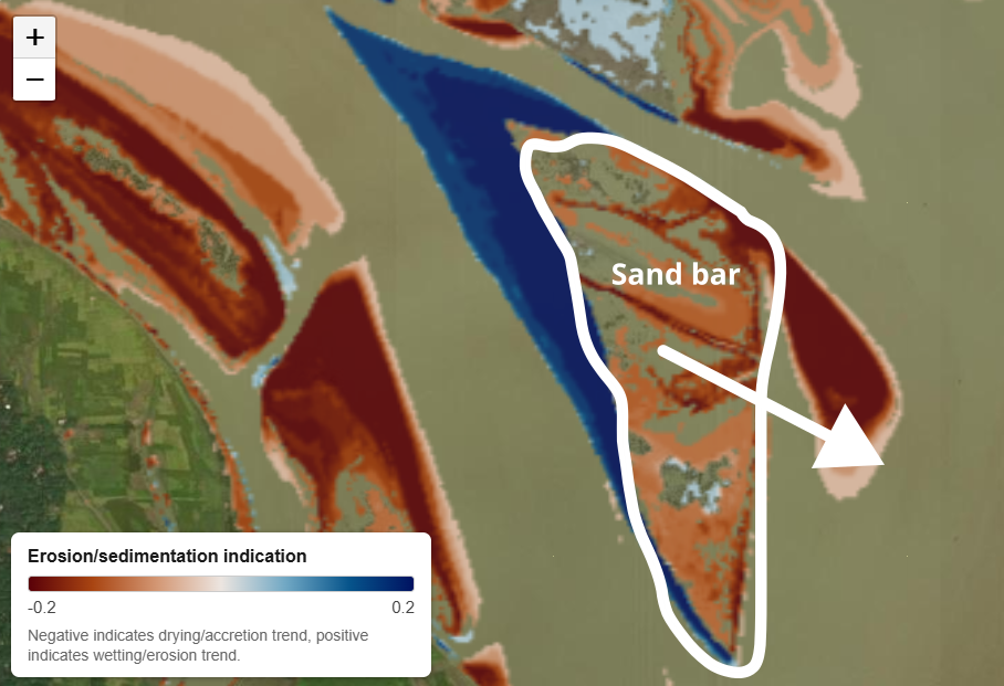 Image of site with likely sedimentation